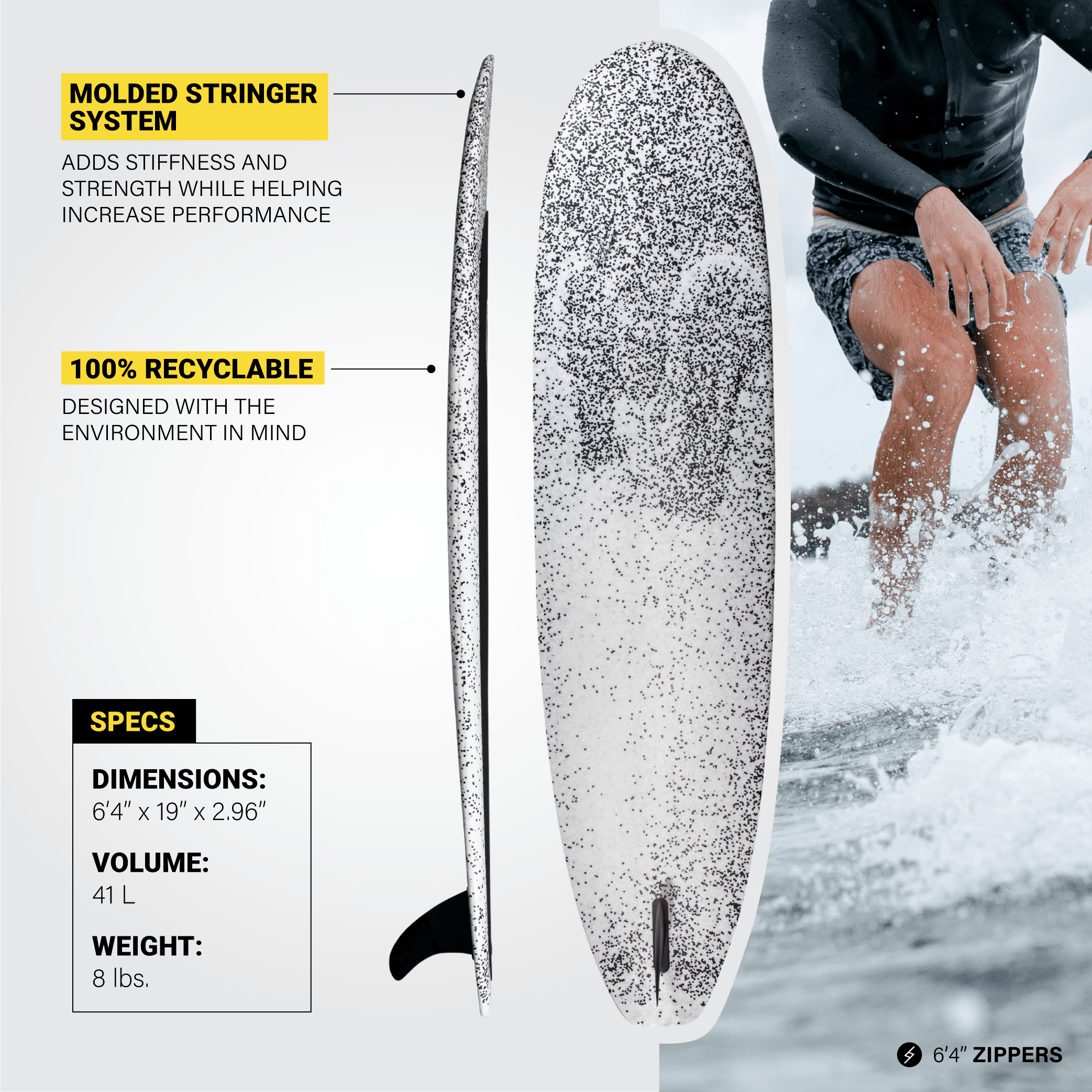 6'4" Zippers - Formula Fun Foamies