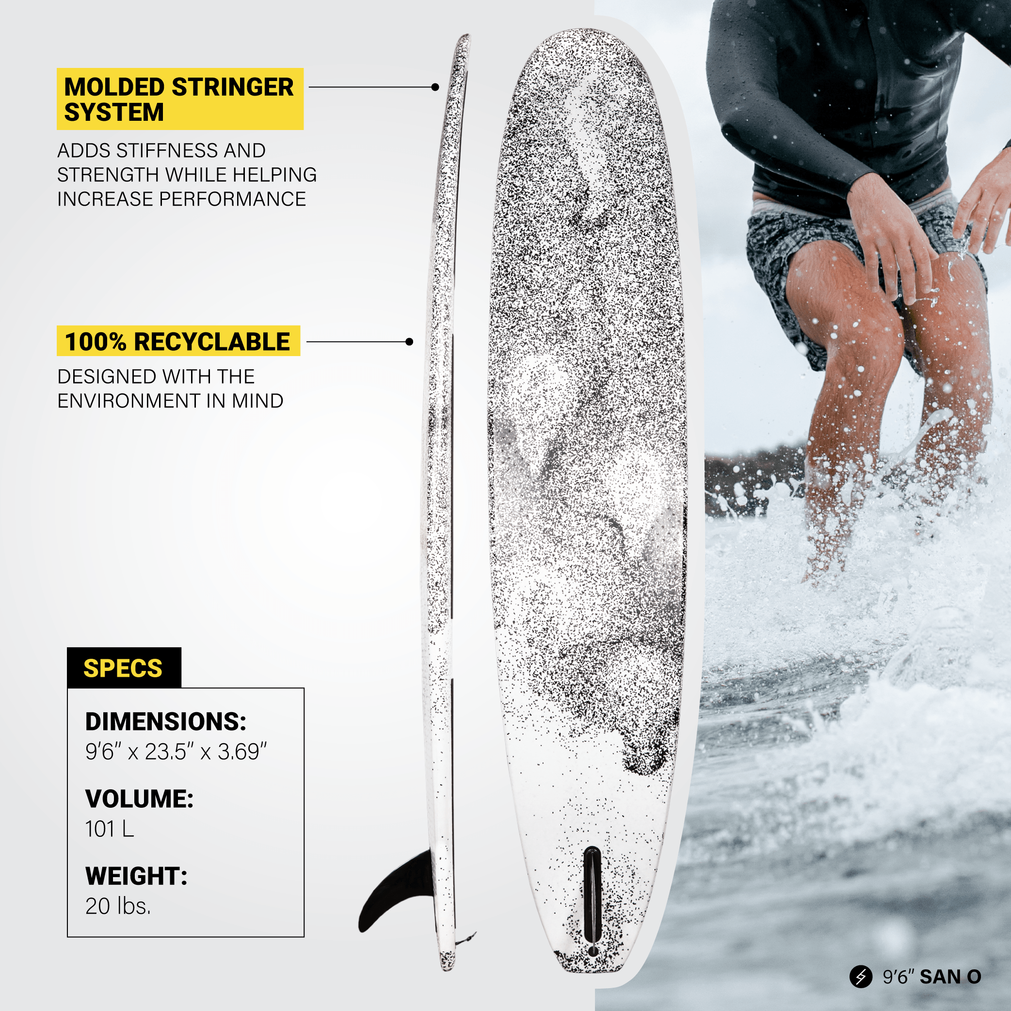 9'6" SanO - Formula Fun Foamies