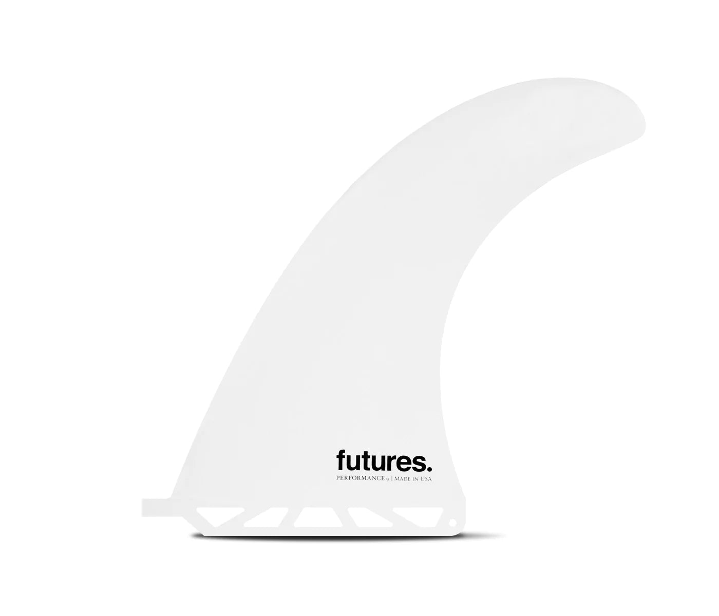 A white Futures Fin Performance 9 inch Thermotech on a white background