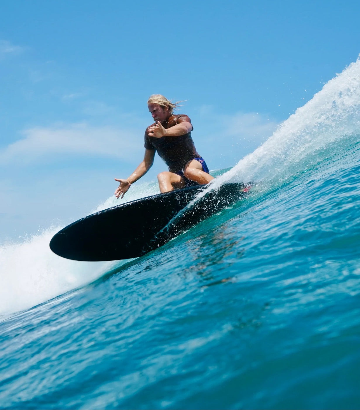 Riding the board