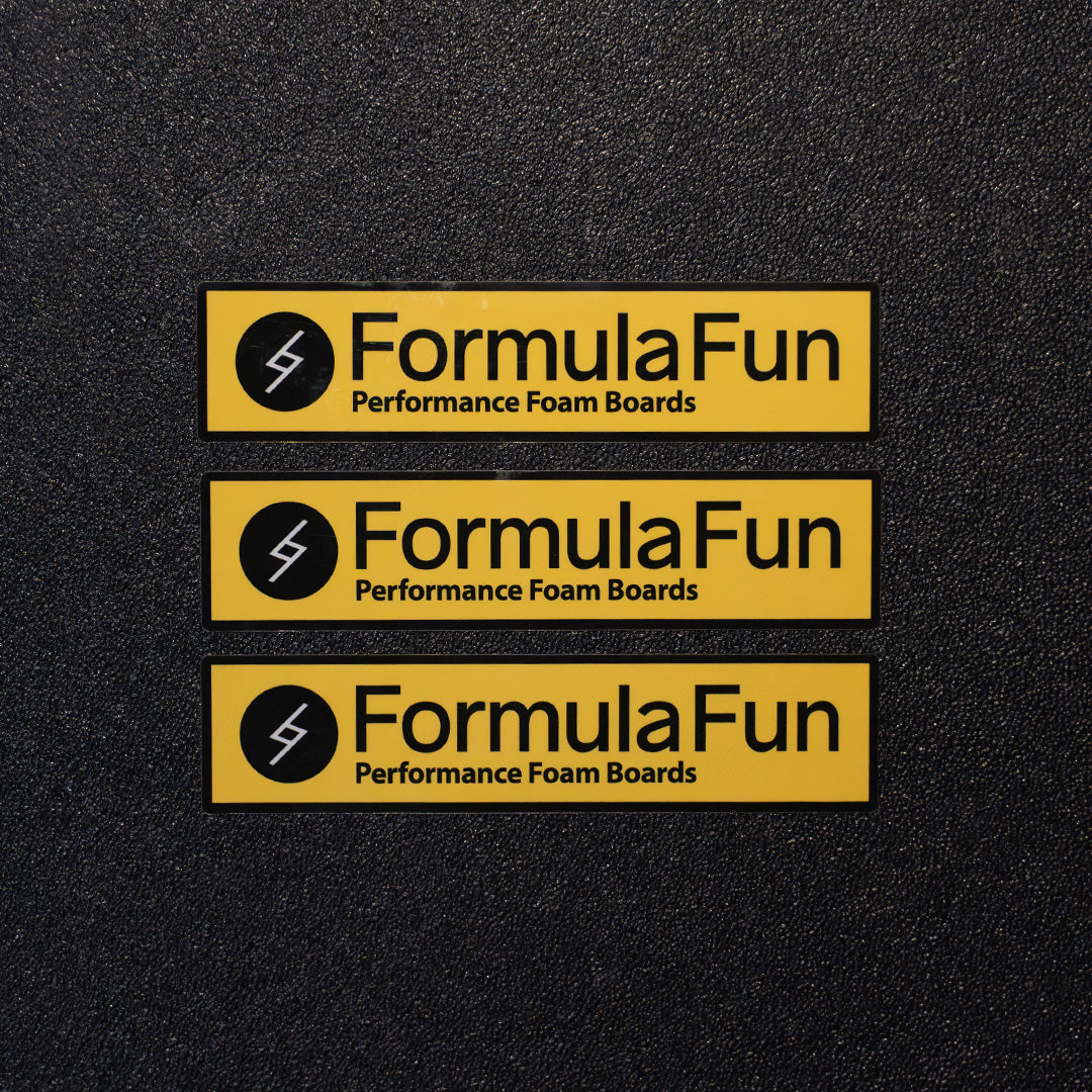 Formula Fun Logo Sticker Pack – 3 Bold Waterproof Stickers for Foam Fans