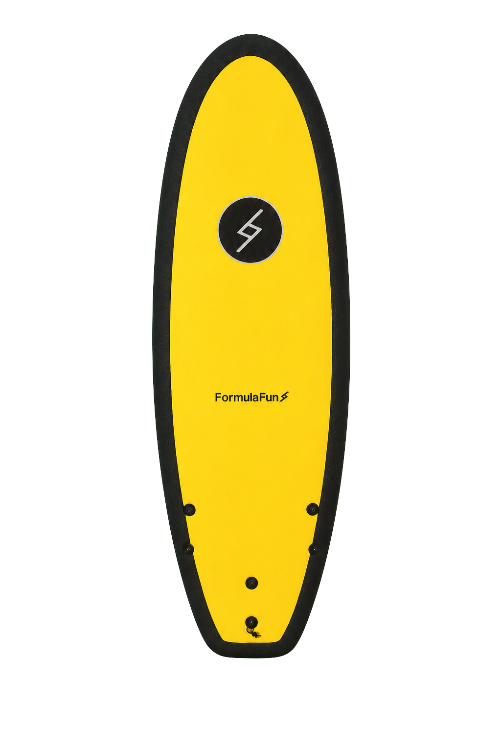 Yellow Formula Fun 4'10" Canyon foam surfboard