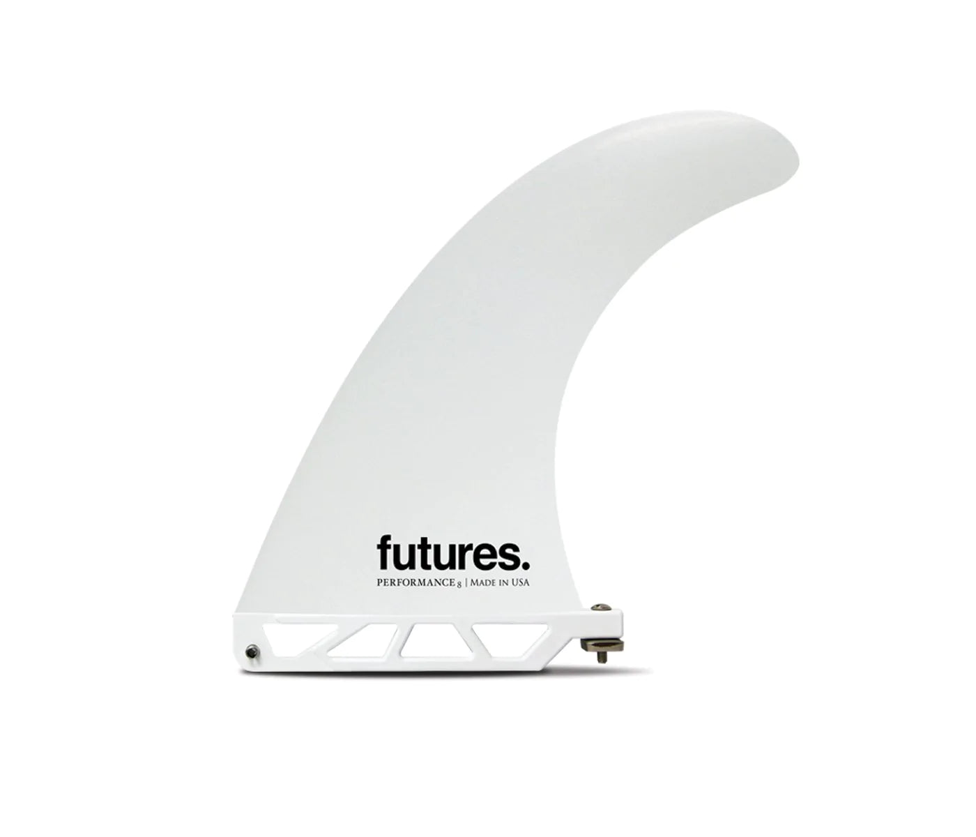 A white Futures Fin Performance 8 inch Thermotech on a white background